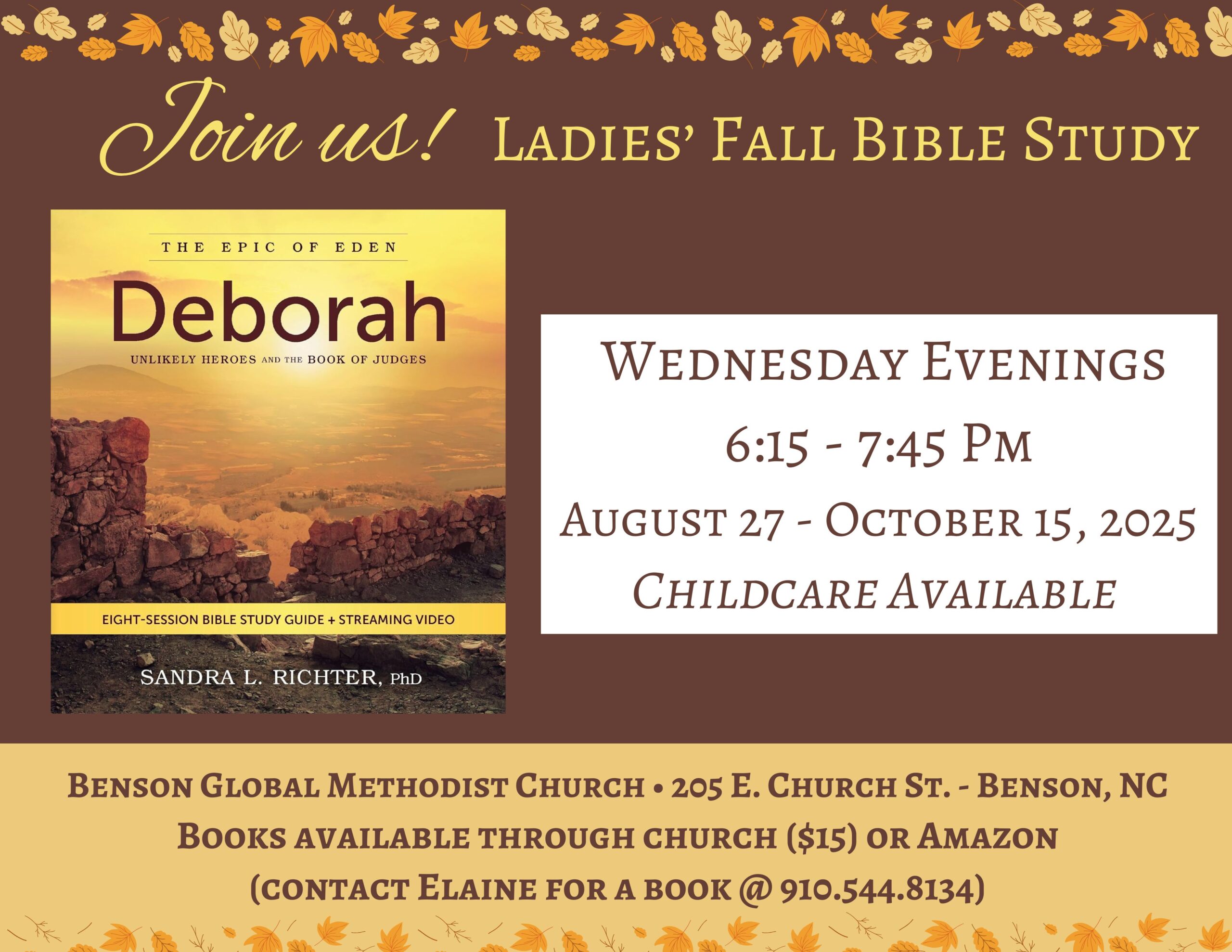Ladies’ Fall Bible Study – Deborah (by Sandra Richter)