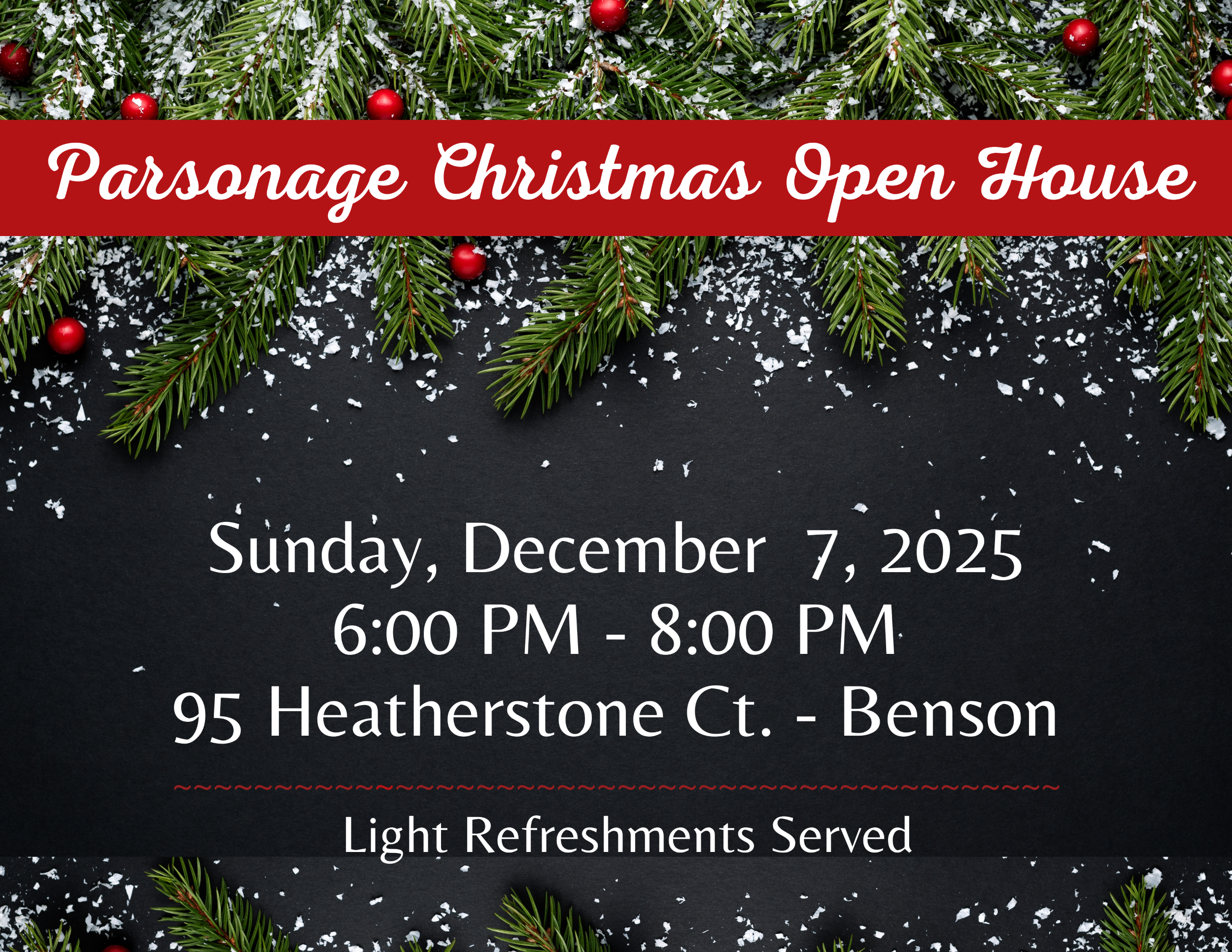 Christmas Parsonage Open House