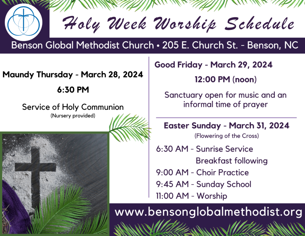 Holy Week 2024 | Benson Global Methodist